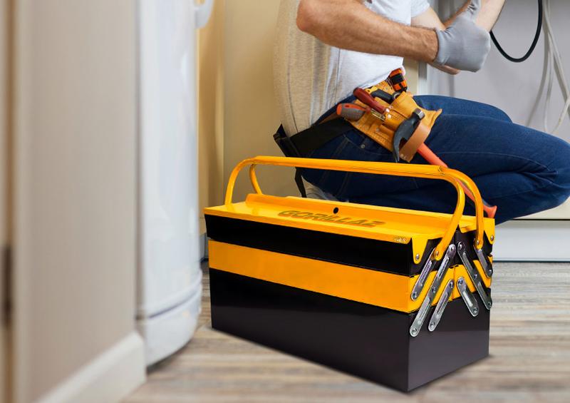 Caixa Ferramentas Gorillaz Sanfonada Com 5 Gavetas 20x20x42